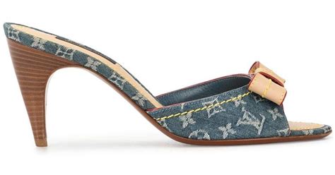 louis vuitton muts blauw|Louis Vuitton flat mules.